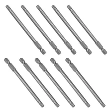 10PCS T27 Magnetic Torx Head Security Screwdriver Bit S2 100mm 1/4" Hex Shank