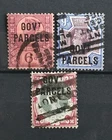 GB QUEEN VICTORIA 3X GOVT PARCELS OFFICIALS USED