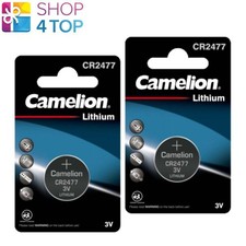2 Camelion Cr2477 Batteries Lithium 3V Button Dl2477 Ecr2477 1Bl Exp 2033 Ne
