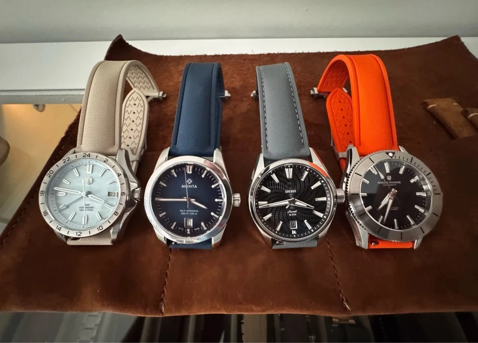 Correa de reloj de goma FKM cierre de liberación rápida correa de repuesto universal 20/21/22 mm Foto 2 de 4