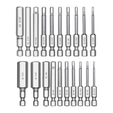 Hex Head Allen Wrench Drill Bit Set 20PC (10pc Metric & 10pc SAE), 2.3" Long ...