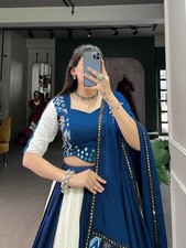 Designer Pure Rayon Lehenga Choli Haldi Mehndi Outfit