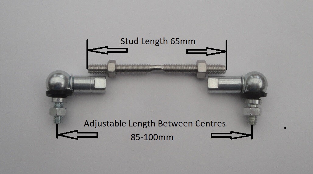 M5 Stainless Steel Ball & Socket Joint – LEFT HAND THREAD – Carb Throttle Link