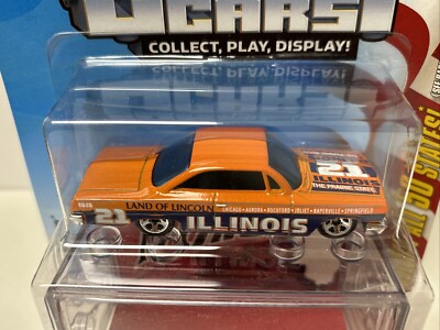 2008 HOT WHEELS CONNECT CARS ILLINOIS '62 CHEVY BEL AIR ORANGE #21