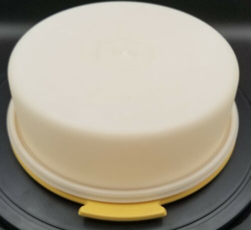 Portatorte vintage Tupperware base oro raccolta 719 e coperchio 720 - Foto 3 di 7
