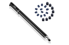 Touch Screen Pen 2 in 1 Stylus Tablet Smartphone Rubber Tip 20 Replacement Tips