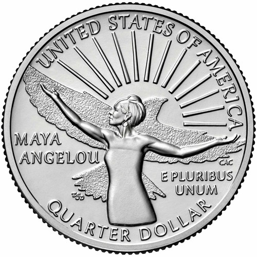 2022-P MAYA ANGELOU AMERICAN WOMEN QUARTER UNCIRCULATED IN 2X2 FLIP - Picture 2 of 9