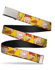 Buckle-Down Kids' Big Web Belt Elmer Fudd 1.0"