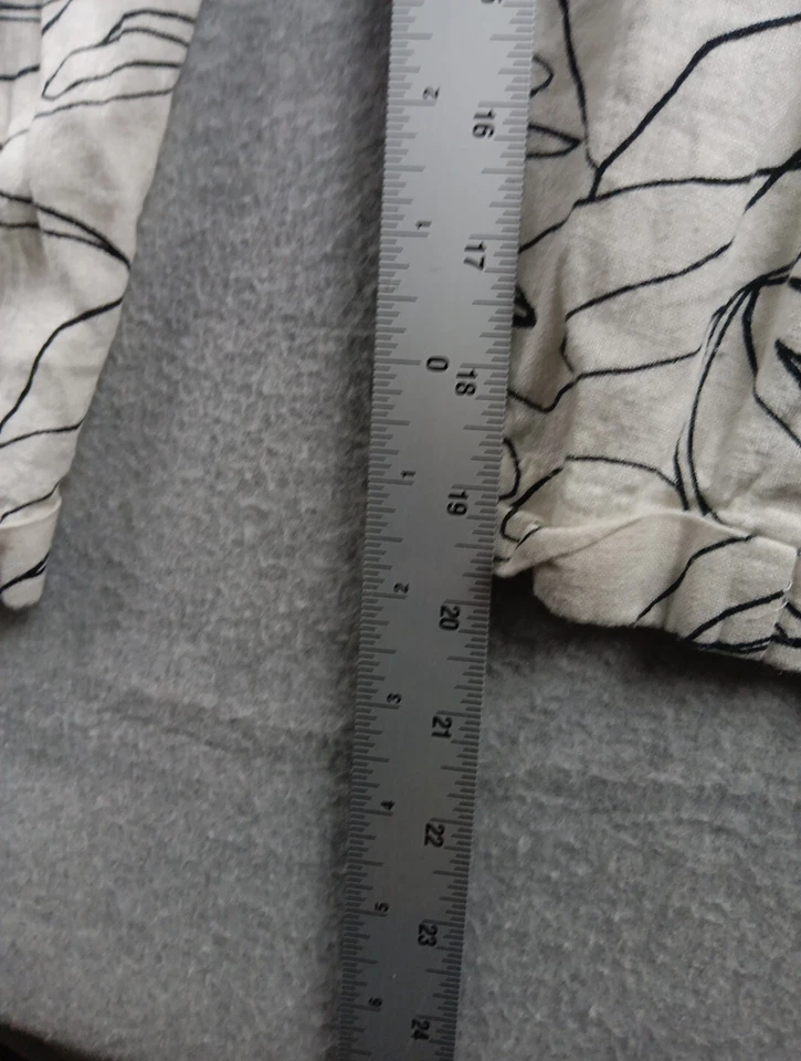 Mono mameluco mediano para mujer LUSH diseño abstracto medio mezcla de lino rayón usado en excelente estado Foto 3 de 4