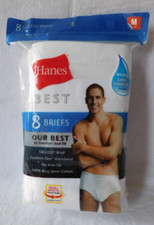 Hanes Best Tagless Briefs 8 Pack White Men's Size Medium 32-34 Tighty 2014
