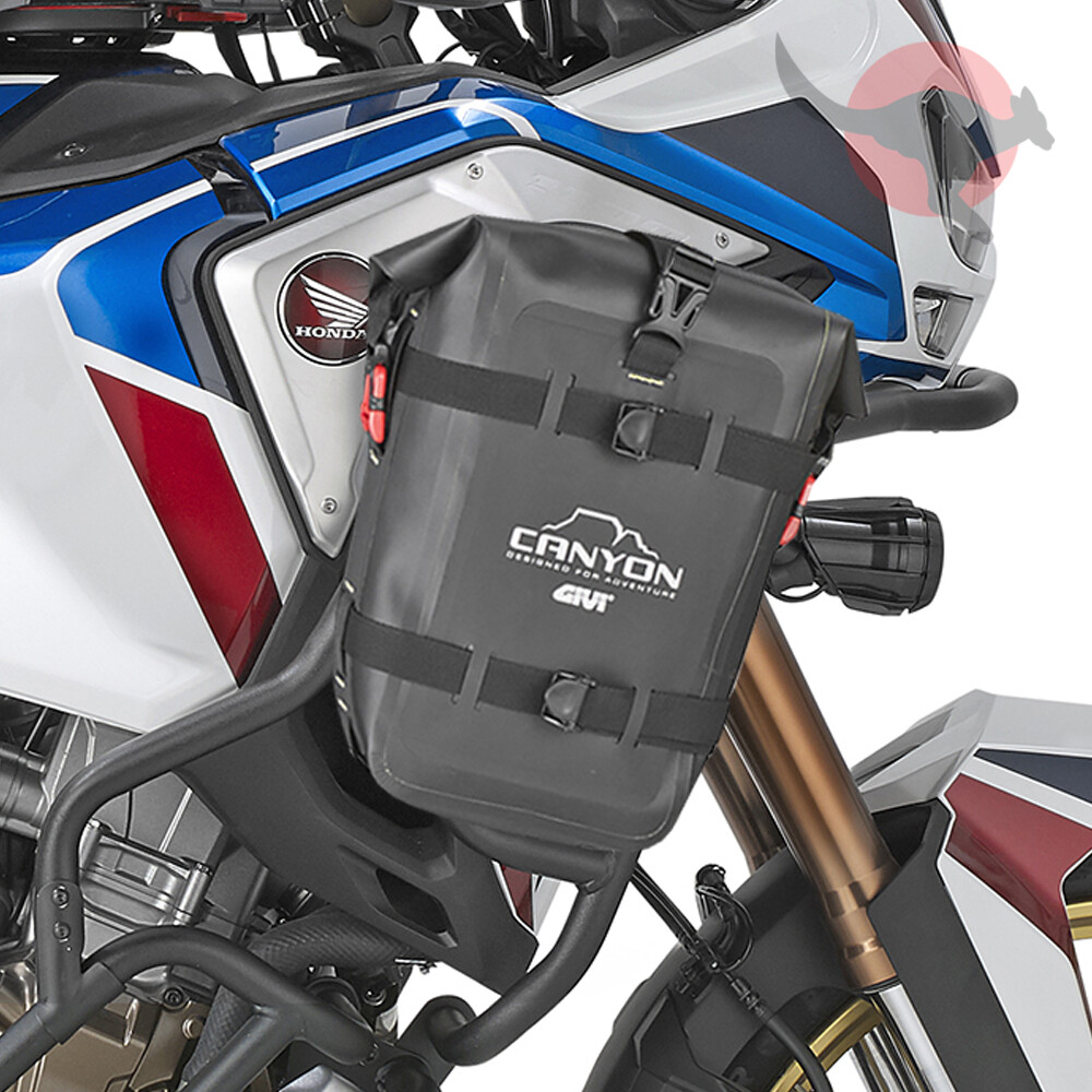 Borse Paramotore Compatibili Honda Africa Twin - Coppia, 6 Litri Ciascuna, Impermeabili, Montaggio Su Crash Bar