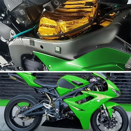 Cinta reflectante de calor de admisión de oro de 2" 33 pies envoltura autoadhesiva alta temperatura 1 pieza - Imagen 6 de 8