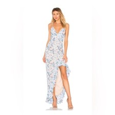 Lovers  Friends Ahamani Gown in Meadow Floral Sleeveless Dress Blue Size Small