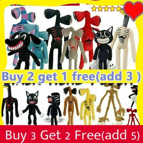 Siren Head Horror Bla Cat Dog Plush Cartoon Stuffed Doll Kids Xmas Gift ToyS UK - Picture 1 of 32