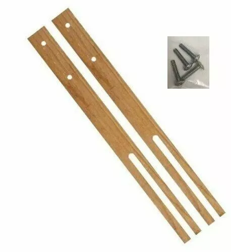 76 cm Par de puntales de cabecera de madera dura ranurados y preperforados + tornillo - Imagen 1 de 5