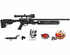 Hatsan Factor RC PCP .177 Cal Side Lever Air Rifle with Scope and Pellets Bundle