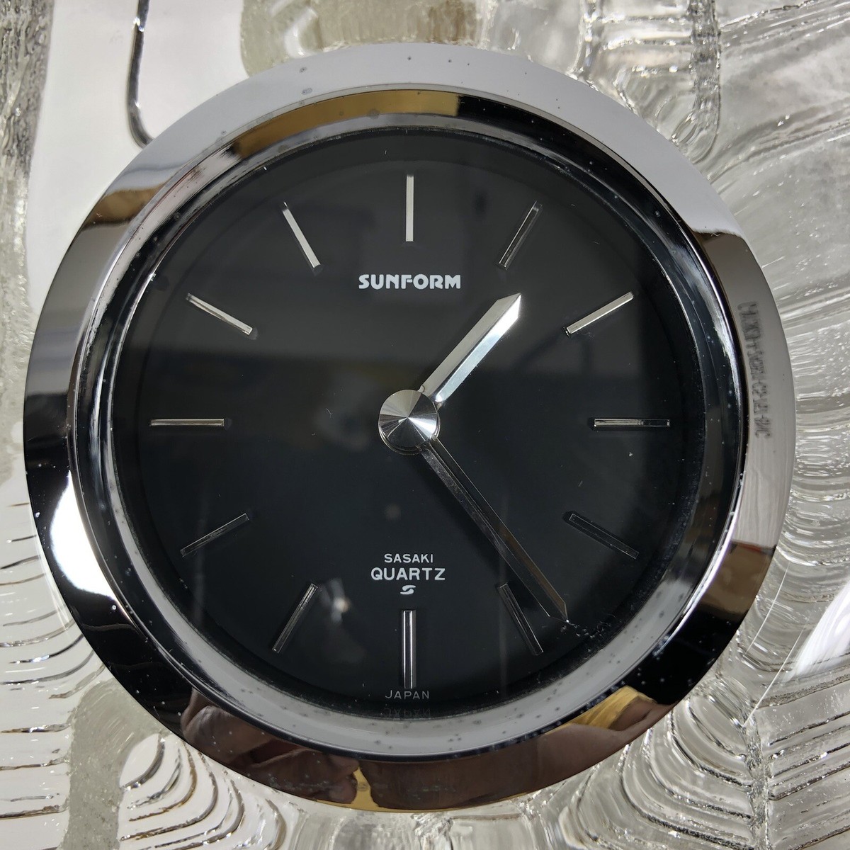 90s SASAKI SUNFORM CLOCK ガラス 時計 ポストモダン 90's SASAKI
