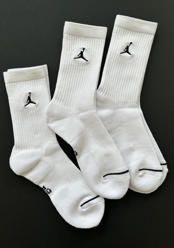 Nike Jordan Jumpman Everyday White Cushioned Crew Socks Small Kids Teen Boy Girl - Picture 8 of 12