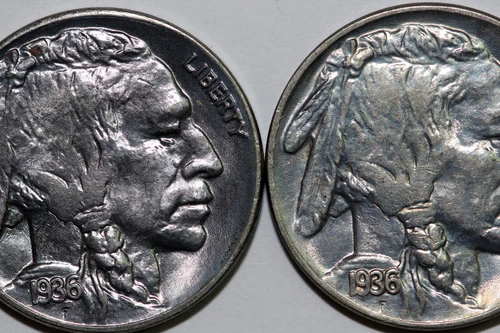 Two Uncirculated 1936-P Buffalo Nickels (Stock #: NUM4434)