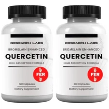Quercetin 800mg w/Bromelain Supports Cardiovascular Immune Antioxidant 240 Caps