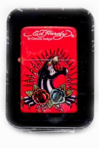 Ed Hardy Oil Lighter Tattoo Design Flip-Top Flint Refillable your choice one - Picture 19 of 37