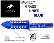 Motley Metal Detecting Grass Knife - BLUE - Premium Edge Digger - PN. 69077