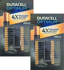 LOT OF 44 Duracell Optimum AAA Batteries 4x Power Boost