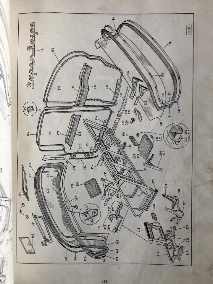 Humber Super Snipe Parts Catalogue Illustrated & Amendments Rootes Original 1958 - Image 4 of 4