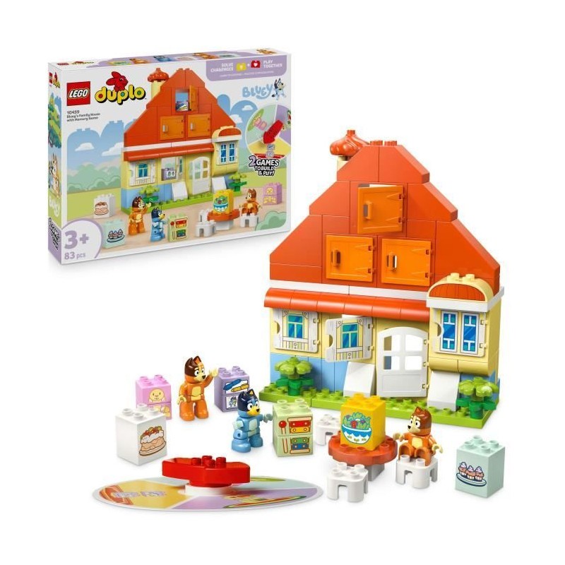 LEGO DUPLO 10459 Bluey maison en plastique éducative pour stimuler la mémoire des enfants