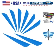 Arrows Vanes 4 Inch Plastic Feather Fletching for DIY Archery Arrows 50 Pack…
