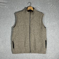 Vintage REI Sweater Vest Mens L Wool Zip Up Made in USA Outdoor Hiking
