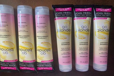 6 John Frieda 10 Oz Go Blonder Hair Lightening 3 Shampoo 3 Conditioner w/Citrus