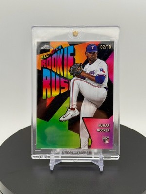 2025 Topps Chrome All Etch Rookie Rush Kumar Rocker RC Rookie Rangers Black /10