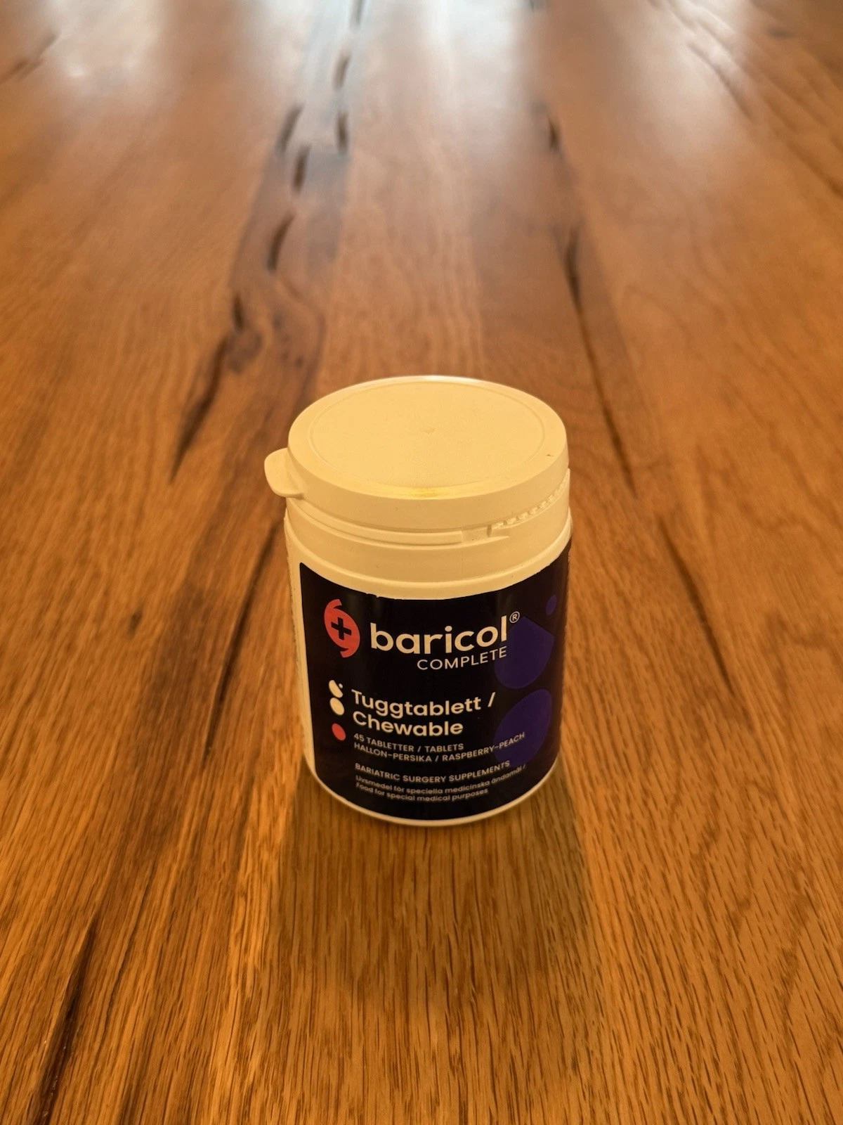 Baricol Complete Chewable 45 Tablets Raspberry Peach - Brand New 07/2026