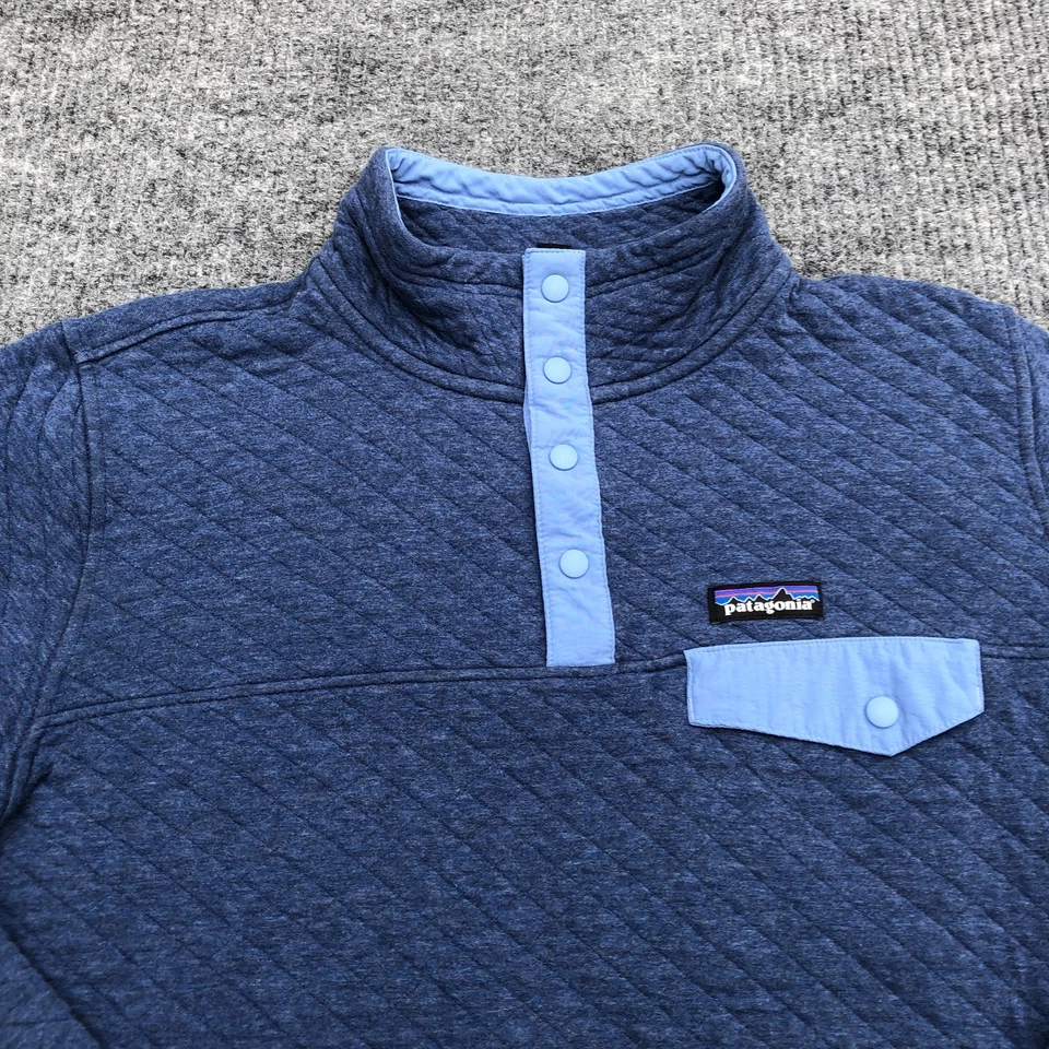 Pullover Patagonia Algodón Orgánico Acolchado Snap-T Azul Mujer Talla L Estilo 25281 Foto 4 de 4