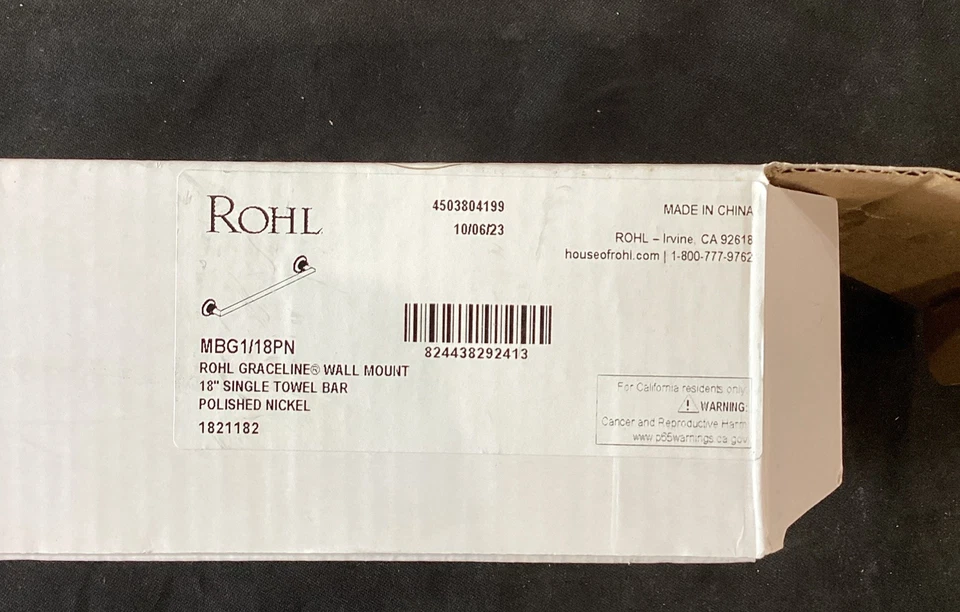 "Toallero Rohl Graceline 18"" níquel pulido MBG1/18PN A1" Foto 2 de 4