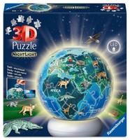 3D Puzzle-Ball Nachtlicht Erde Mit Tiermotiven | Spiel | Deutsch (2026)
