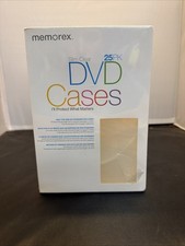 25 PCS New Memorex 7MM Slim DVD Cases, Super Clear