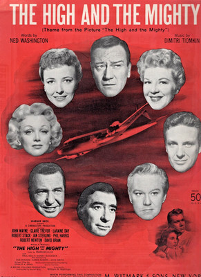 Warner Bros. 1954 Vintage John Wayne, The High and the Mighty Sheet Music bx