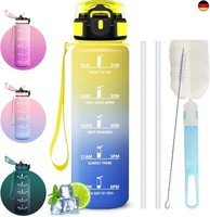 Trinkflasche Sport 1L, Trinkflasche Mit Strohhalm, Wasserflasche
