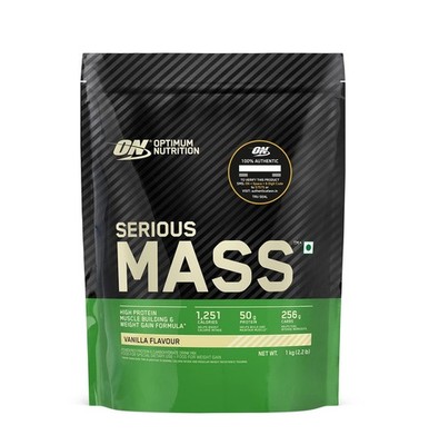 Optimum Nutrition Serious Mass Gainer 1kg (2.2Lbs) , Vanilla Flavour