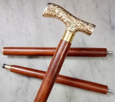 Vintage Wooden Walking Stick - Men Derby Victorian Cane For Men And Women Gift