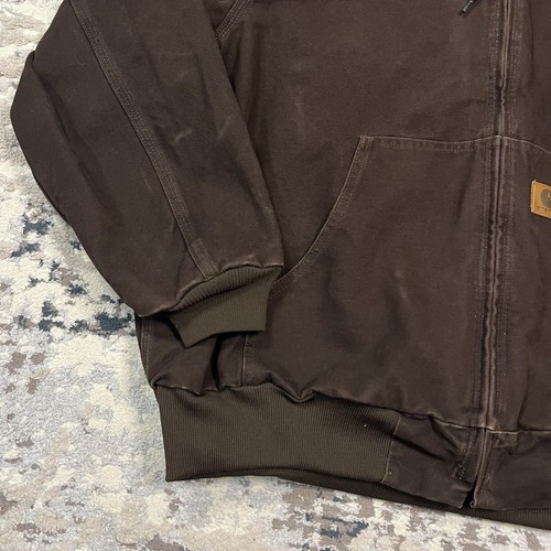 Carhartt Canvas Coat J25 DKB Lined Brown Field Barn Jacket Men Sz 2XL USA Made - Picture 11 of 13