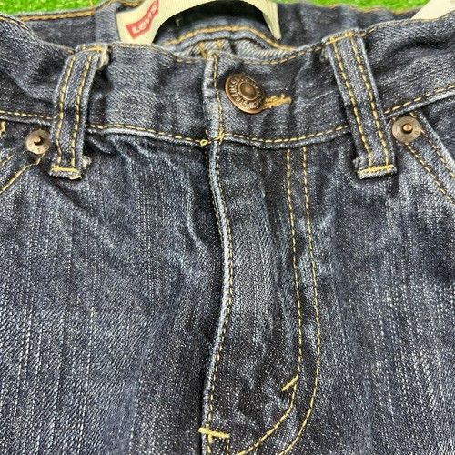 Levi's 505 Youth Boys 8 Reg 24X22 Blue Jeans Straight Leg Denim Adjustable Waist - Picture 5 of 17