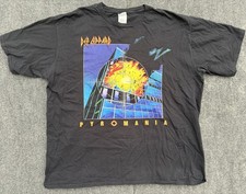 Def Leppard Pyromania T-Shirt 80s 90s Rock Band XL Black Port  Company