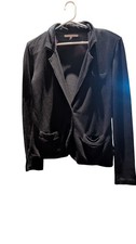 41 hawthorne Women s Black Knit Blazer jacket SZ Medium,Preppy, Business, Casual