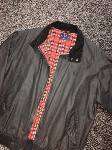 Giacca Fred Perry HARRINGTON nera CERA MILLERAIN M L LARGE VINTAGE RARA mod punk - Foto 5 di 15
