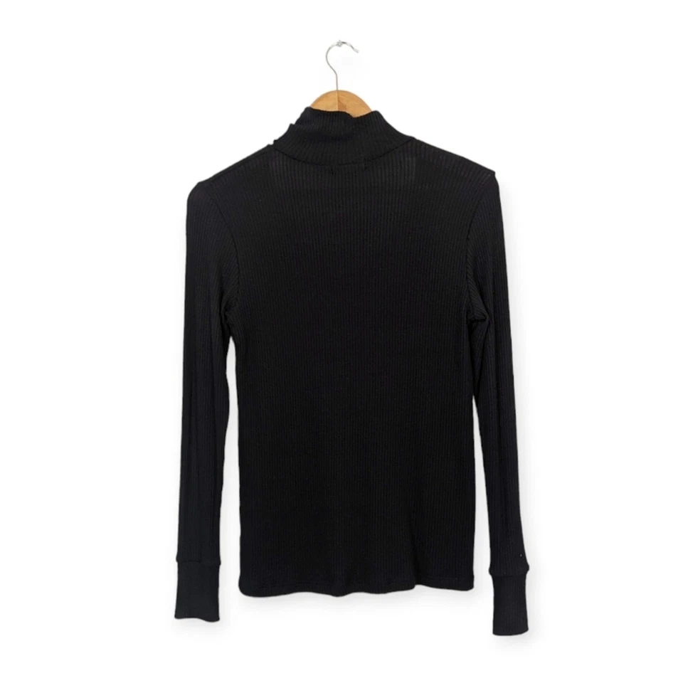 LNA Revolve Women Top Black Criss Cross Choker Ribbed Sweater Size S - Image 2 of 4