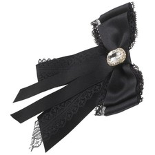 Bow Tie Brooch Women Fashion Collar Brooch Pin Neck Tie Shirt Corsage Neck Tie