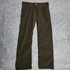 Levis 549 Low Loose Corduroy Pants Men 34x32 Brown VTG 90s Wide Straight Leg Y2K